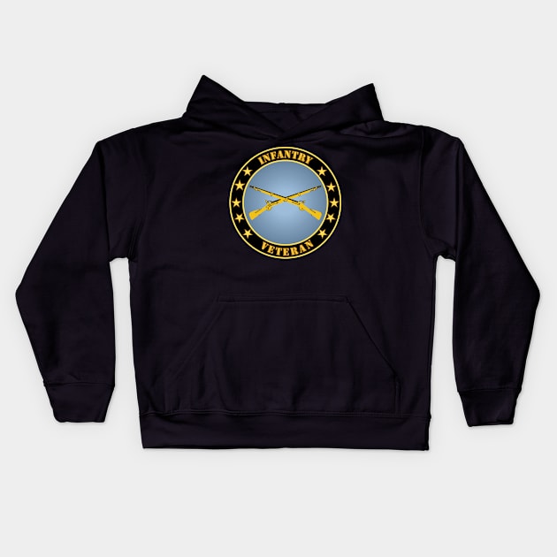 Infantry Veteran Kids Hoodie by twix123844